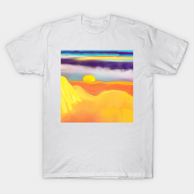 Sunset on the Beach T-Shirt by Sarah Curtiss